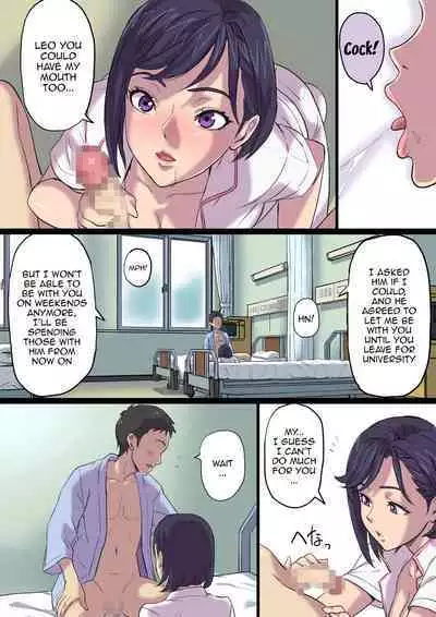 Zoku Tonari no Bed de Netorareru Kangoshi Jukubo / The MILF Nurse Cuckolded Gets Taken Away In The Bed Next To Mine - Continuation