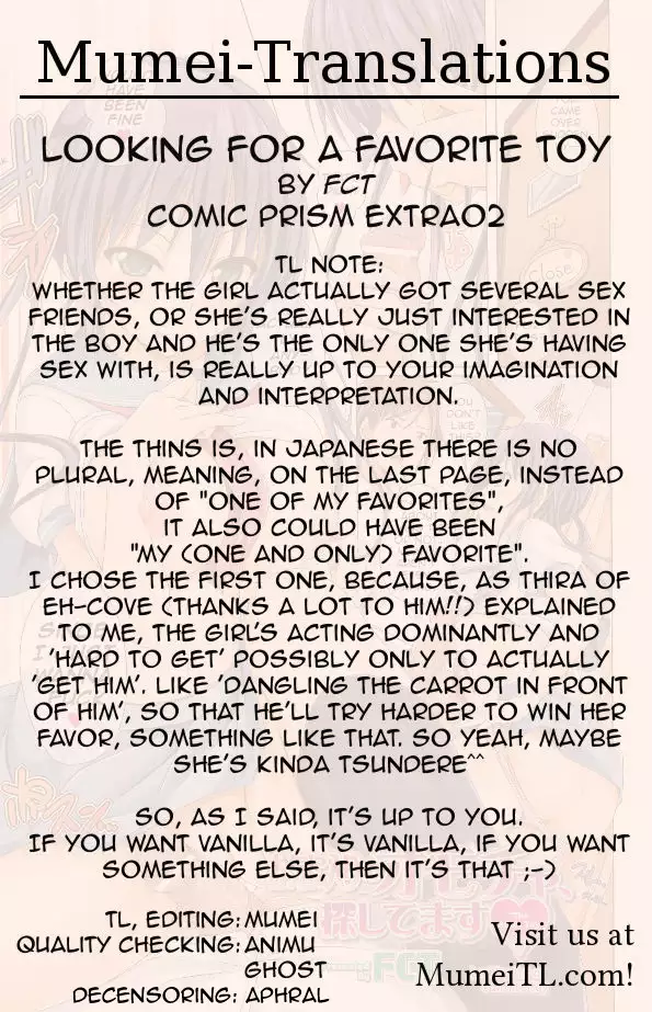 Okiniiri no Omocha, Sagashitemasu | Looking for a Favorite Toy {MumeiTL}