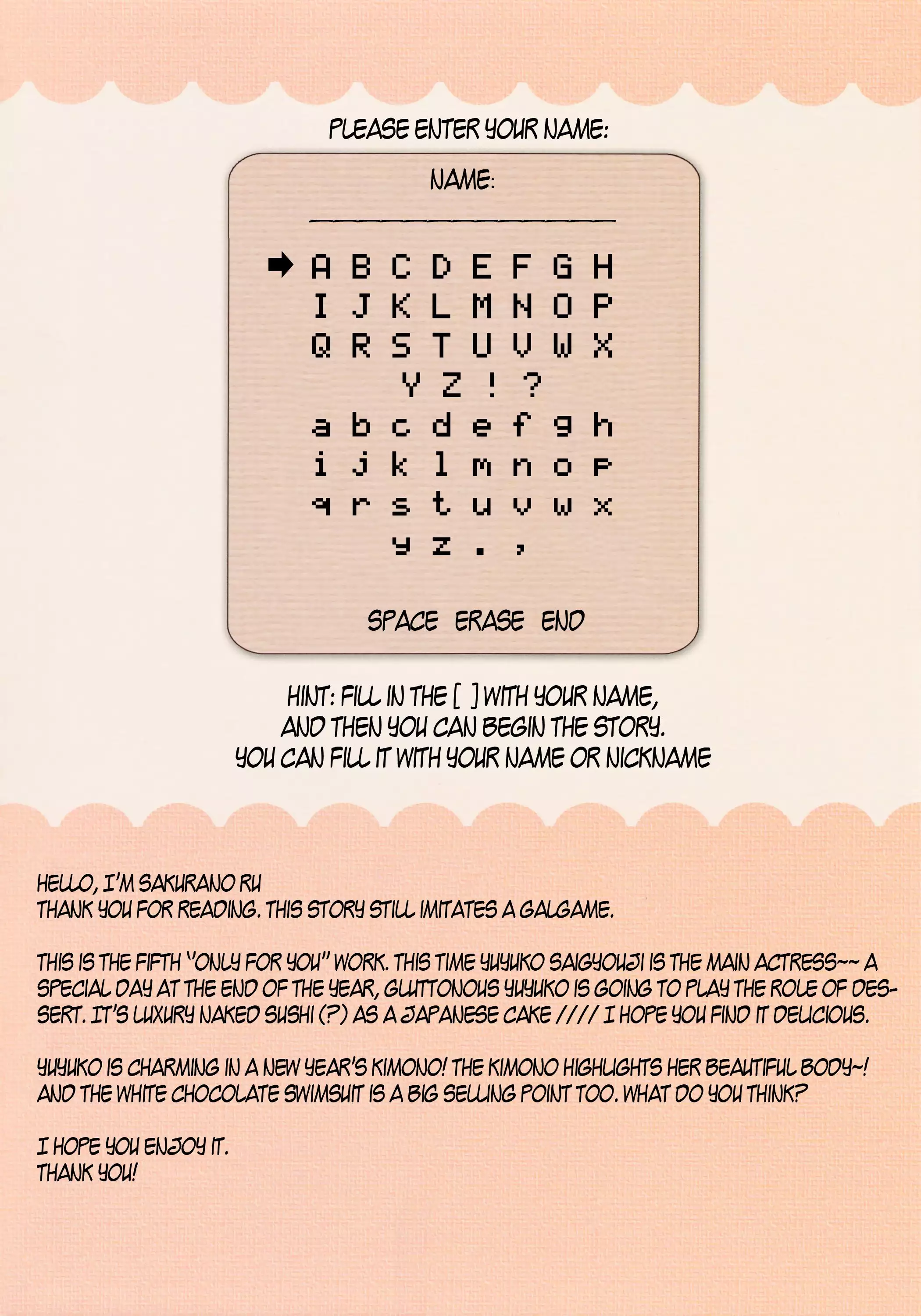 Only for you -Saigyouji Yuyuko-