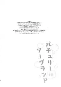 (C93) [Kedama Gyuunyuu (Tamano Kedama)] Patchouli in Soapland (Touhou Project) [Chinese] [CE家族社]