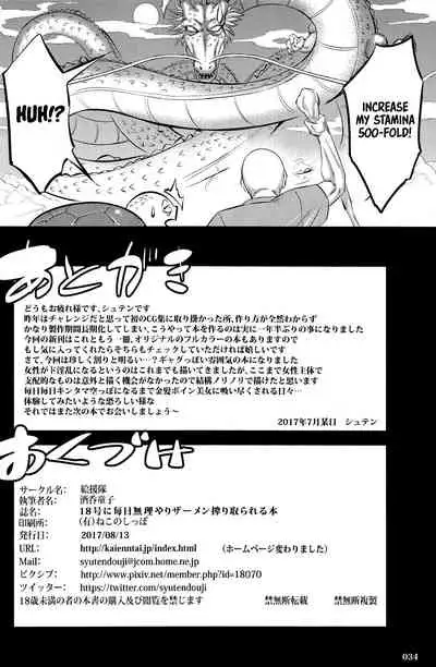 18-gou ni Mainichi Muriyari Semen Shiboritorareru Hon | A Book About Getting Your Semen Forcibly Squeezed Out By No. 18 Every Single Day