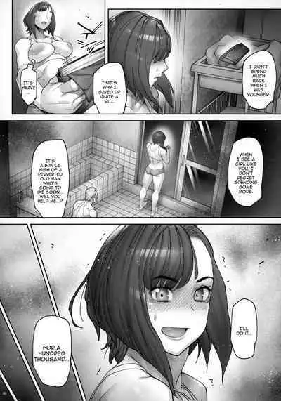 Kaigo Beit de Iroboke Jijii no Gouin na Yokkyuu to Okane no Mae ni Chitai o Sarasu JK