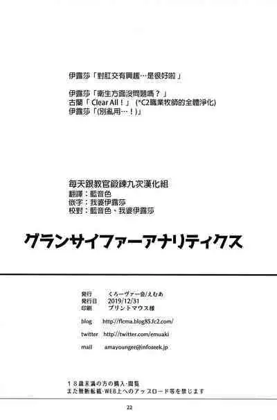 Grandcypher Analytics | 格蘭賽法的的肛交分析