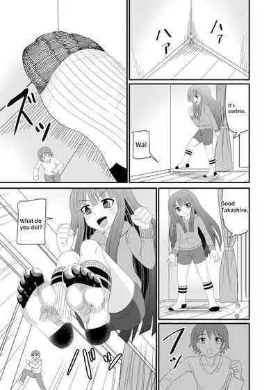 Crushed under socked foot